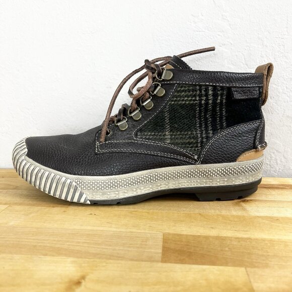 Timberland Smartwool 74197 Anti-Fatigue Boots‎ Sneaker Brown Leather Mens SZ 7.5 - Picture 1 of 10